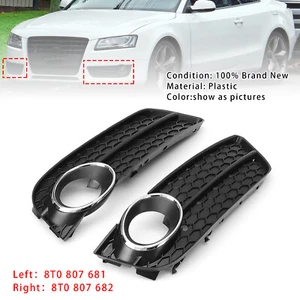 Paire De Grilles De Phares Antibrouillard Pour Voiture Pour Audi A5 2008-2011 - Picture 1 of 14