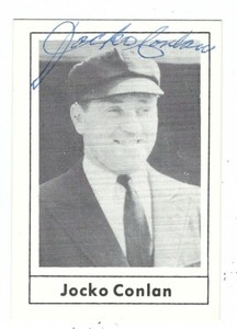 Autographed Jocko Conlan 1978 Grand Slam Card #50 - w/COA 