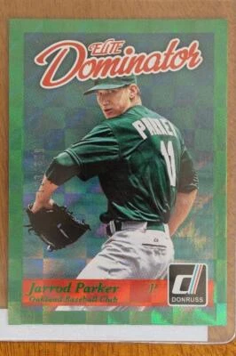 Donruss Baseball Elite Dominator #7 2014 Jarrod Parker 123/999 Green Oakland Foto 1 de 2
