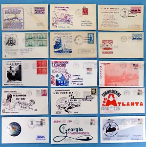 MARINEHISTORIE 1936-1985 Marine Schiff Stempel Abdeckung Sub Zerstörer, Lot Set Sammlung - Bild 1 von 4