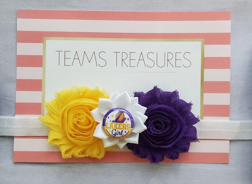 LA Lakers headband Lakers basketball headband Lakers baby girl gift Lakers girl - Image 1 of 1