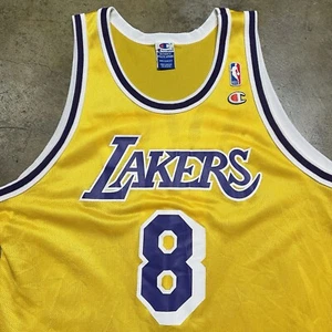 Vintage 90s Champion Kobe Bryant LA Lakers Home NBA Basketball Jersey RARE Sz 48 - Picture 1 of 6