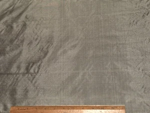 Gray/Black Tissue Taffeta Stripe 100% Silk Fabric 44" Wide, By the Yard (SD-700) - Picture 1 of 4