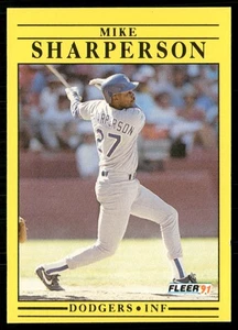 1991 FLEER MIKE SHARPERSON LOS ANGELES DODGERS #221 - Picture 1 of 2