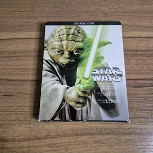 Star Wars Prequel Trilogy (Blu-ray + DVD, 2013) Phantom Menace/Clones/Revenge - Imagen 1 de 15