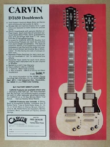 1978 Carvin DT650 Doubleneck Guitar vintage print Ad - Picture 1 of 1