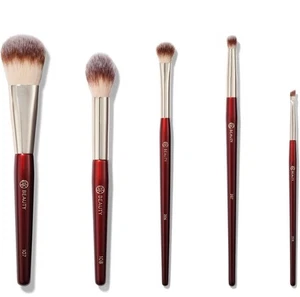 Juego de brochas de maquillaje profesionales de 5 piezas - Precisión para polvo, rubor, contorno, ojos - Imagen 1 de 5