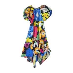 Christopher John Rogers x Target tropisches Kleid Puffärmel Blumenmuster Small - Bild 1 von 10