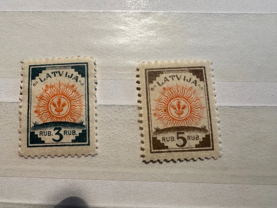 Latvia, Lettland, Sc 57-58 perf.; Mi 30-31a MH - Image 1 of 1