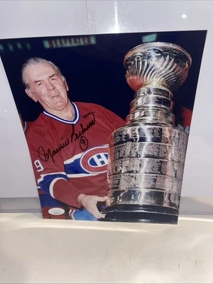 Maurice Richard Autographed 8 x 10 Photo JSA COA - Image 1 of 4