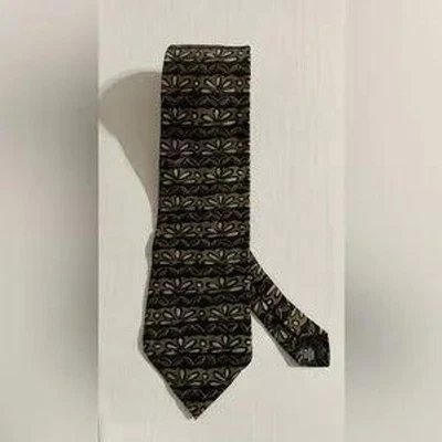 Corbata formal Bill Blass etiqueta negra para hombre con estampado de corbata mezcla de seda Foto 1 de 4