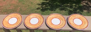Set Of 4 222 FIFTH Tuscany Rose Fine China 6.5” Plates EUC - Bild 1 von 4