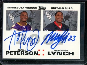2007 Topps #RPDA-PL Adrian Peterson / Marshawn Lynch Premiere Dual Auto RC - Picture 1 of 2