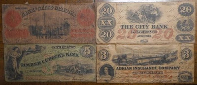 Lot (4) Bank State of Georgia Timber Cutter's Bank City Bank Adrian Insurance NR - Image 1 of 4