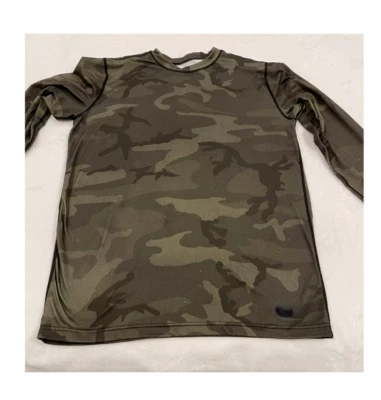 Camisa de capa base con estampado de camuflaje verde/negro para hombre de Burton, talla grande Foto 1 de 4