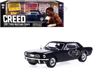 1967 FORD MUSTANG COUPE MATT BLACK CREED MOVIE 1/43 DIECAST CAR GREENLIGHT 86615 - Picture 1 of 1