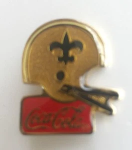 New Orleans Saints Coca-Cola Metal Helmet Pin Vintage 1985 NFL Licensed Item L9 - Picture 1 of 3