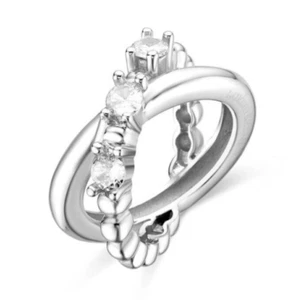 LUXENTER Silberring 925 mm rhodiniert Khopia Z206300 weiße Zirkonia - Gr. 14 - Bild 1 von 6