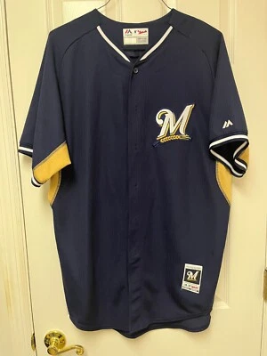NWOT #8 Ryan Braun Milwaukee Brewers BP Jersey 48 Batting Practice - Image 1 of 4
