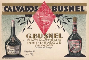 Alte Karte 9x14cm Werbung Kneipe CALVADOS BUSNEL PONT-L'vêque vallée d'AUGE - Bild 1 von 1
