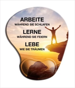 Mousepad mit Handauflage Mauspad Anti Rutsch mit Motivation Sprüche Büro Gadgets - Bild 1 von 4