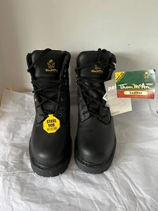 THOM MCAN Hombre Talla 7 Negro Puntera de Acero Botas de Trabajo de Seguridad Nuevas - Imagen 1 de 5