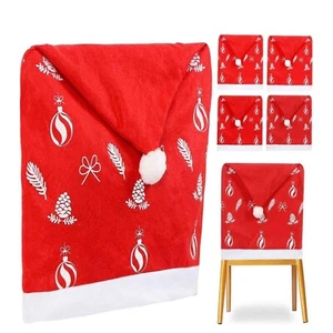 8 Pack Huge Christmas Chair Back Covers,Christmas Dining Chair Slipcovers 21"x24 - Picture 1 of 7