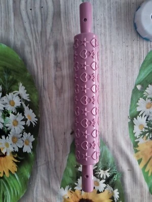 Prägerolle Fondant Herzen Sterne - Bild 1 von 2