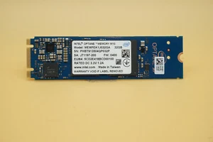 Intel Optane Memory M10 Series (32GB, M.2 80mm PCIe 3.0, 20nm, 3D XPoint - Picture 1 of 2