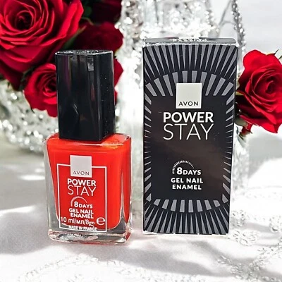 Avon Power Stay Gel Nagellack 8 Tage Farbe Scarlet Passion Rot Orange Schimmer - Bild 1 von 4