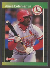1989 Donruss Vince Coleman St. Louis Cardinals #181
