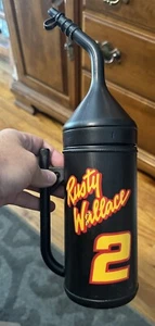 #2 Black Rusty Wallace Plastic NASCAR Gas Can Water Bottle Made In USA Retired - Picture 1 of 6