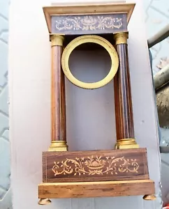 RARE ANTIQUE Wooden for French Charles 10 Portico Column Clock 1830's - Picture 1 of 9