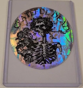 GRATEFUL DEAD Peace Skeleton 2002 PRISMATIC Prisma VENDING MACHINE STICKER CARD - Bild 1 von 3