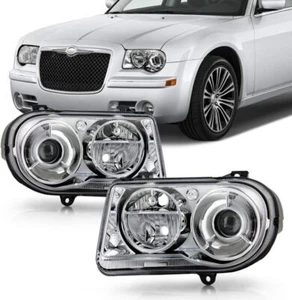 Juego de pares de faros halógenos izquierdo y derecho NUEVO para 05-10 Chrysler 300C - Imagen 1 de 7