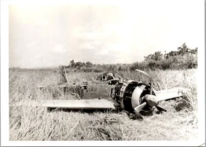 Japanese Fighter Plane Wreck Reprint Photo (5 x 7) WW2  [Bueschel Collection] - Picture 1 of 3