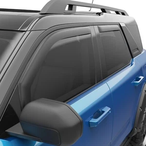WINDOW VISORS FOR FORD BRONCO SPORT ( IN-CHANNEL 4PC SET)  IN MATTE BLACK - Picture 1 of 3