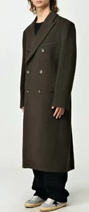 NWT Golden Goose Journey Fred Double Breasted Overcoat Bark Green Size 50 US 40 - Picture 1 of 19