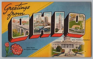 Postcard Greetings From Ohio, Large Letter - Picture 1 of 2