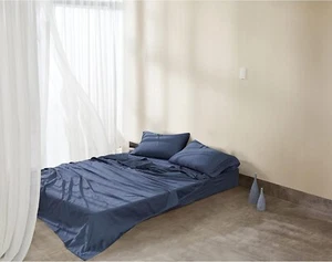 Juego de sábanas TwinXL de 4 piezas Calvin Klein Home - 100 % algodón, 300 TC, gris - Imagen 1 de 4