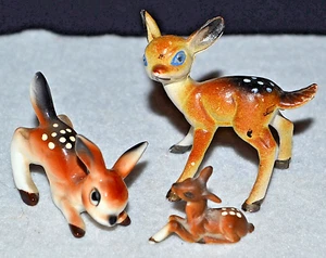 Vintage BONE CHINA MINIATUR Hirsch Rehkitze ~ Feengarten, Basteln, Weihnachten - Bild 1 von 9