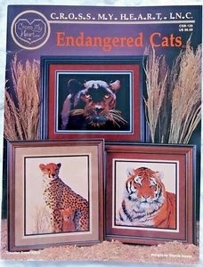 CMH Cross Stitch Pattern ENDANGERED CATS - Sherrie Aweau - 1996 - Bild 1 von 4