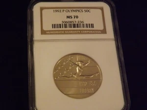 1992-P   50 C        OLYMPICS        NGC MS 70 - Picture 1 of 2