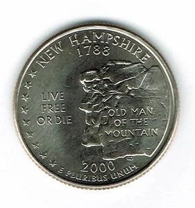 2000-P Philadelphia Brilliant Uncirculated New Hampshire 9TH State Quarter Coin! - Picture 1 of 2