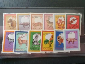 Macau 1984/95 Chinese New Year Issues (12v) od toning noted, MNH - Bild 1 von 1