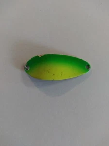 Vintage Little Cleo Wigl Green Fluorescent Yellow Fishing Lure No Hook - Picture 1 of 4