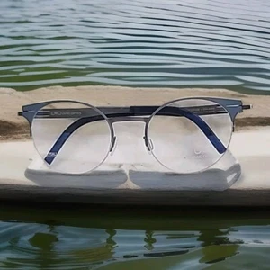 Hecho a mano OVVO Optics 5003 gris polvo/oro claro mate - gafas de titanio - Imagen 1 de 9