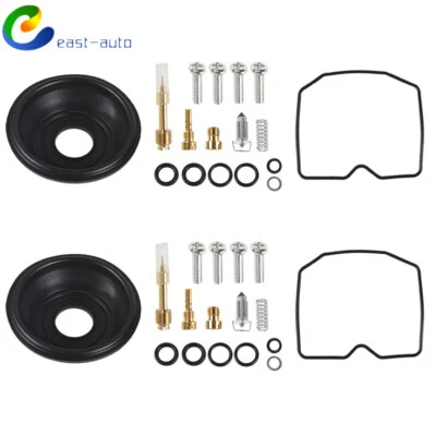 For 1985-1990 Kawasaki EN450A 454 LTD 2×Carburetor Rebuild Kit Plunger Diaphragm - Image 1 of 4
