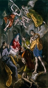 Picture 10"X18" EL Greco Adoration of the Shepherds. Museo del Prado JESUS BORN - Picture 1 of 12