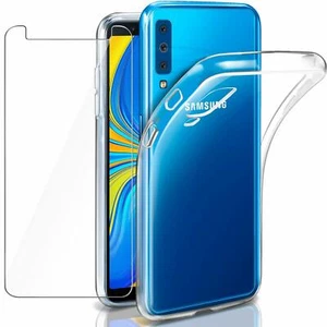 COVER CUSTODIA SILICONE + PELLICOLA VETRO TEMPERATO Per SAMSUNG GALAXY A7 2018 - Zdjęcie 1 z 1